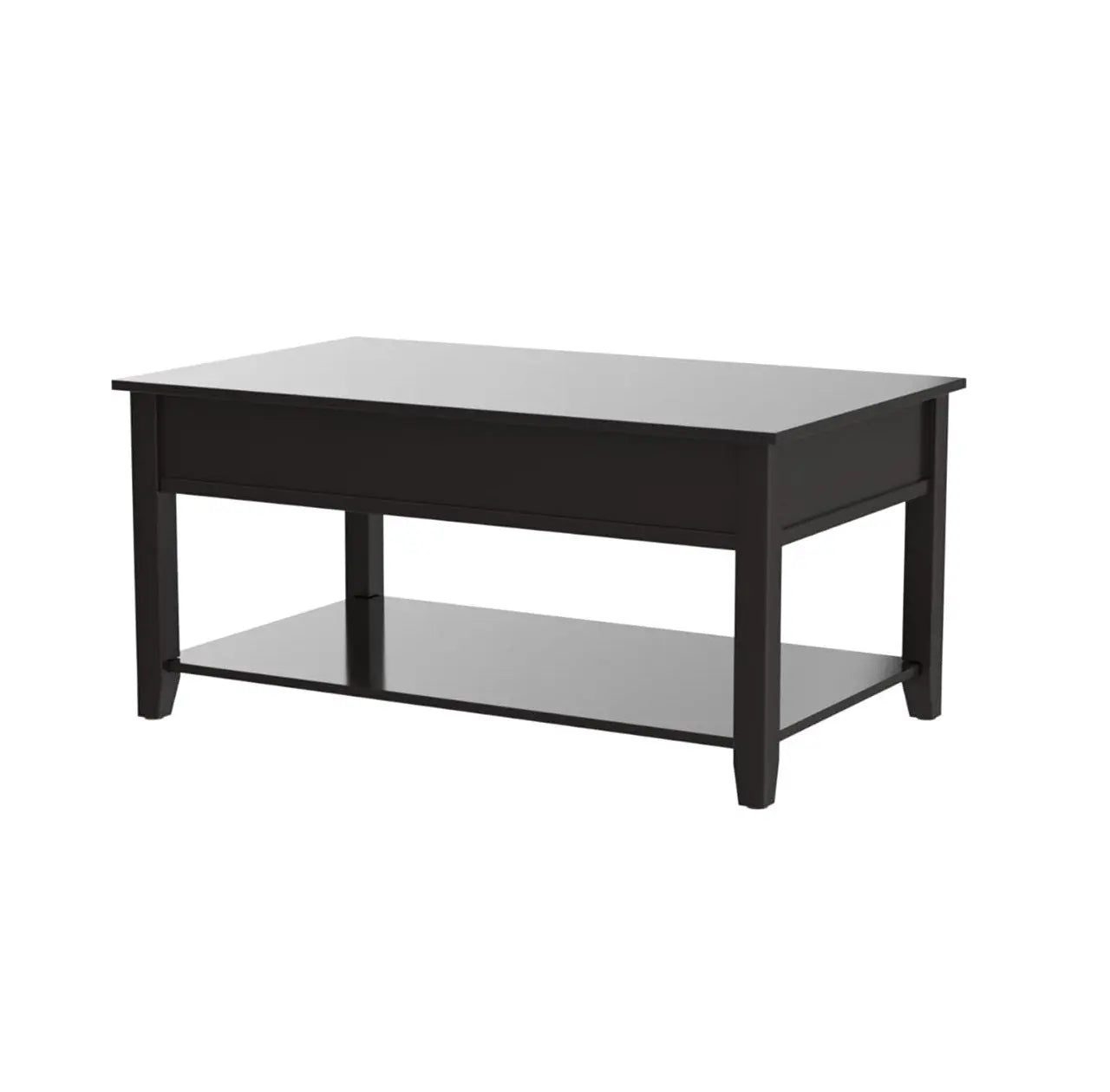 40" Black Wood Lift Top Coffee Table Homeroots Living Room