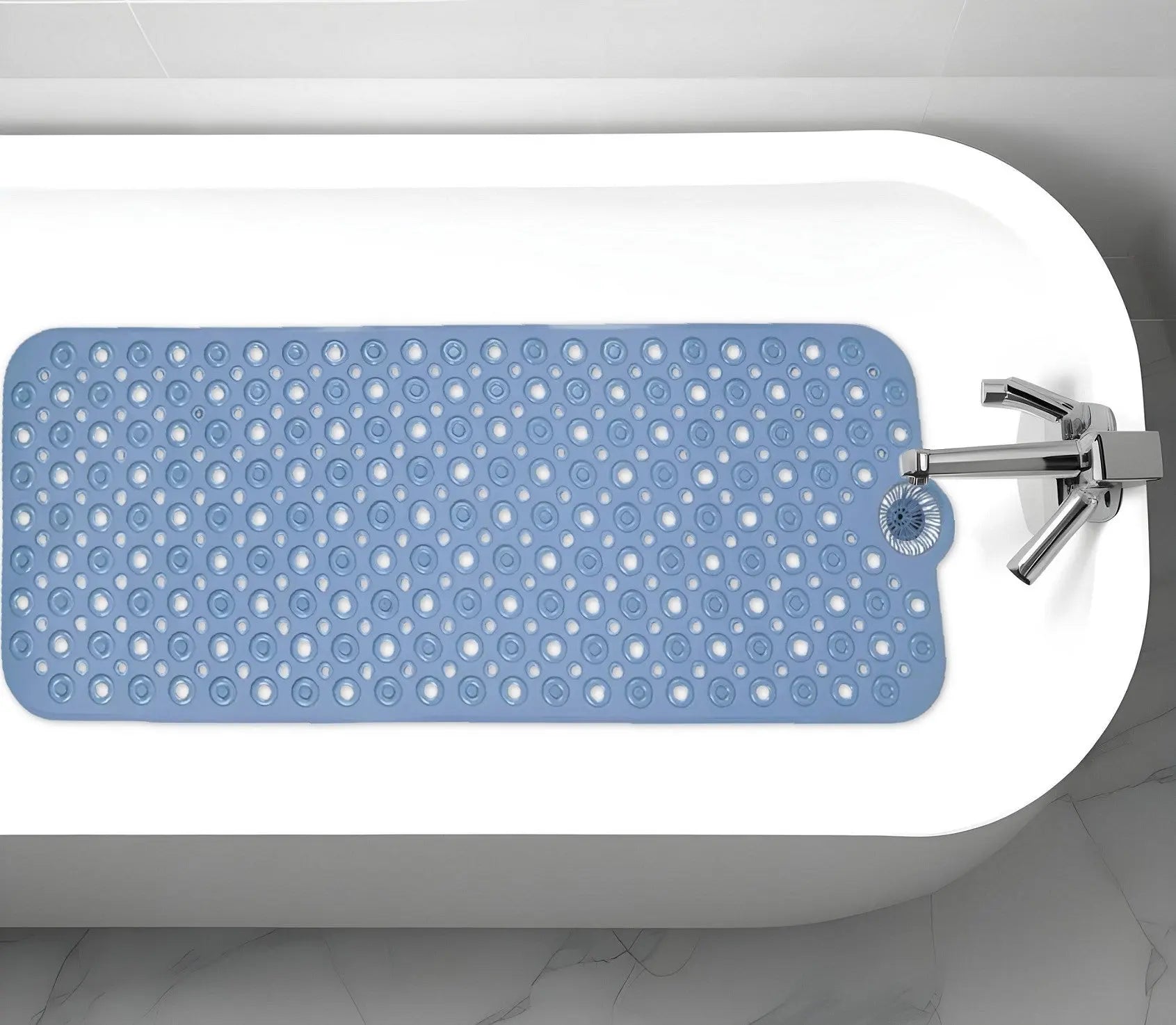 40" Blue Bubbles Non Slip Bathtub Mat - GreatEagleInc