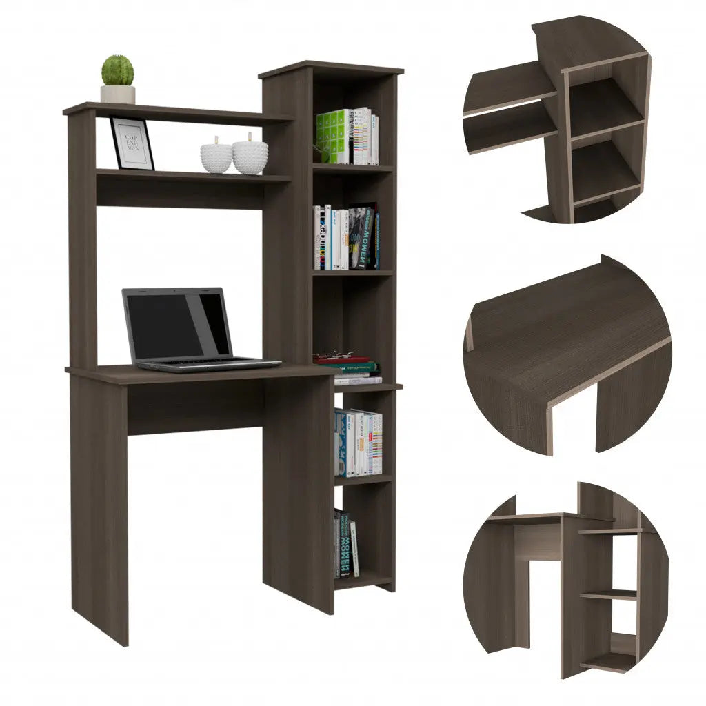 40" Gray Computer Desk Homeroots Office