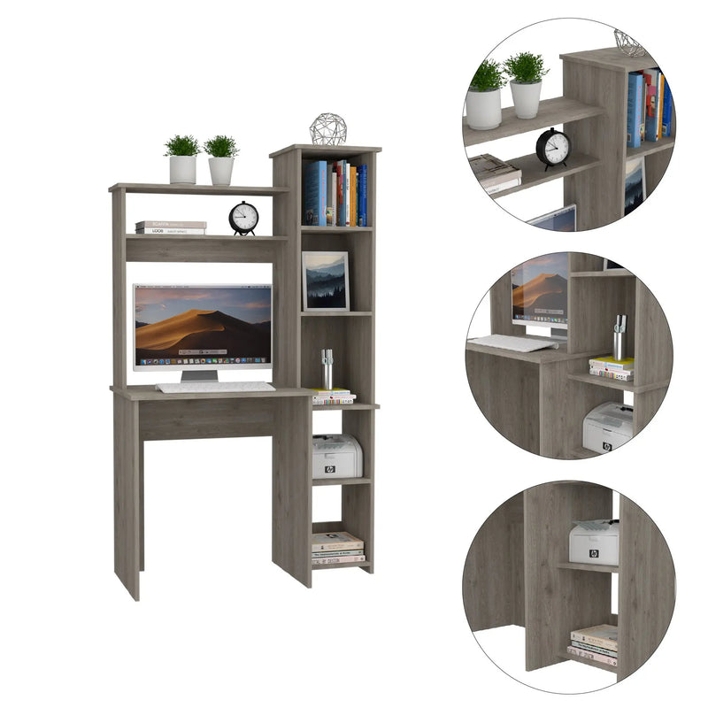 40" Light Gray Computer Desk Homeroots Office