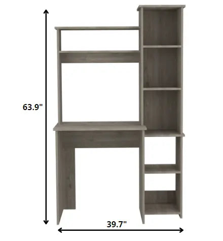 40" Light Gray Computer Desk Homeroots Office