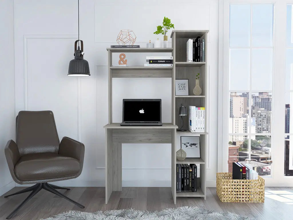 40" Light Gray Computer Desk Homeroots Office