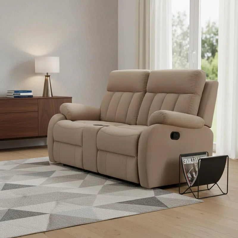 40" Modern Beige Fabric Sofa Homeroots Living Room