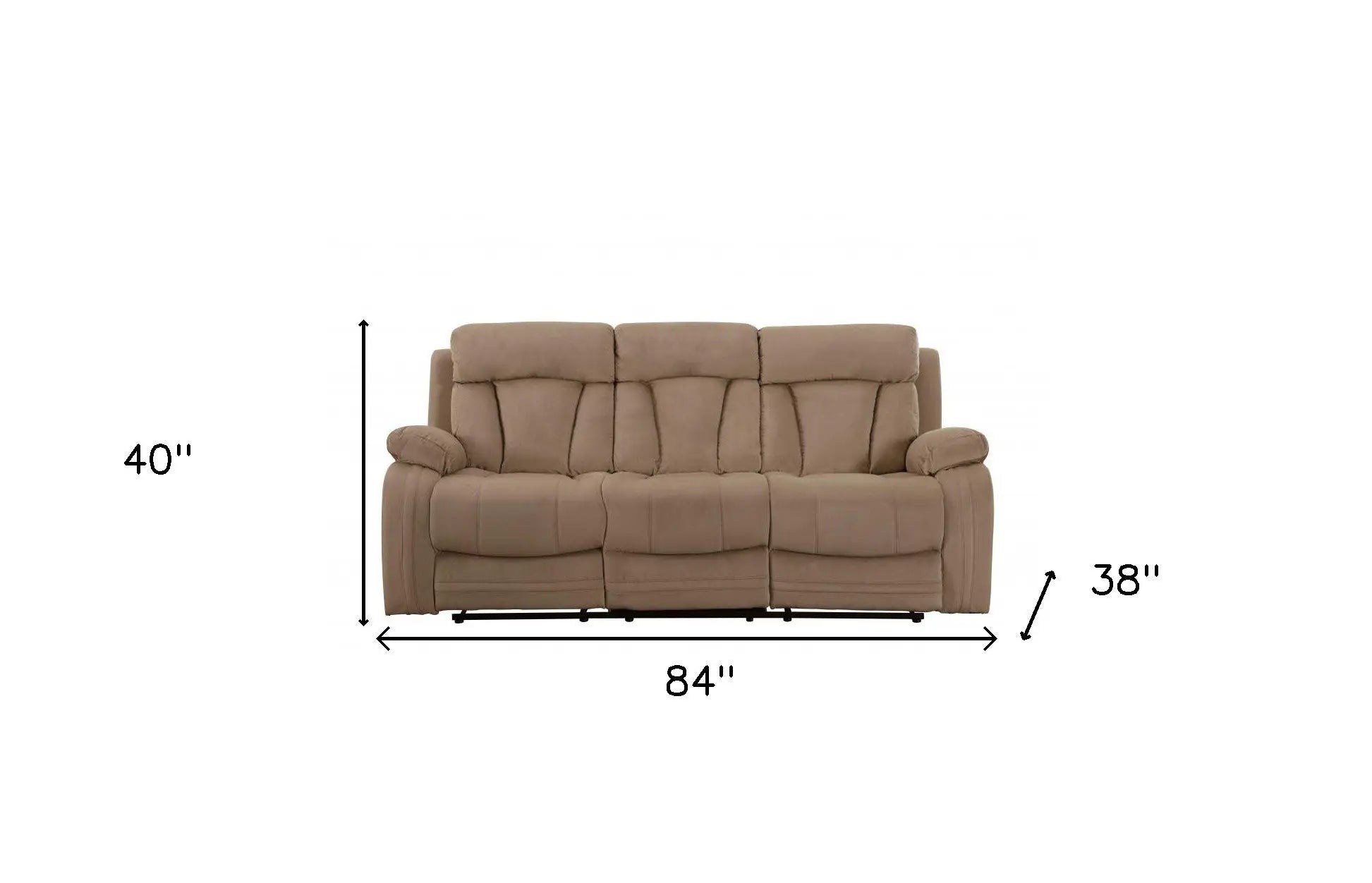 40" Modern Beige Fabric Sofa Homeroots Living Room
