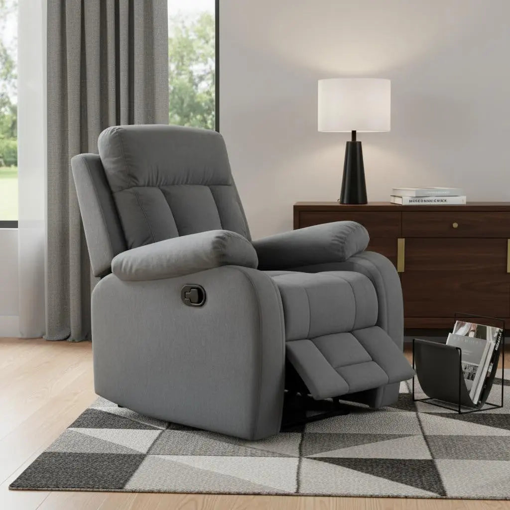 40" Modern Grey Fabric Loveseat Homeroots Living Room