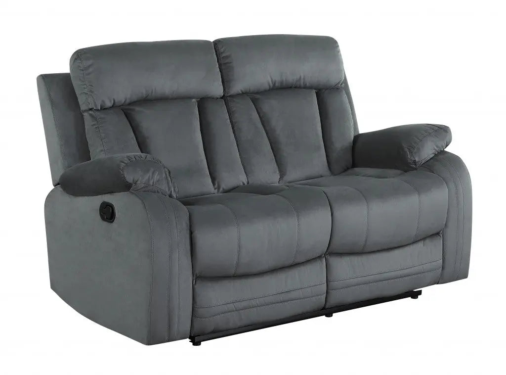 40" Modern Grey Fabric Loveseat Homeroots Living Room