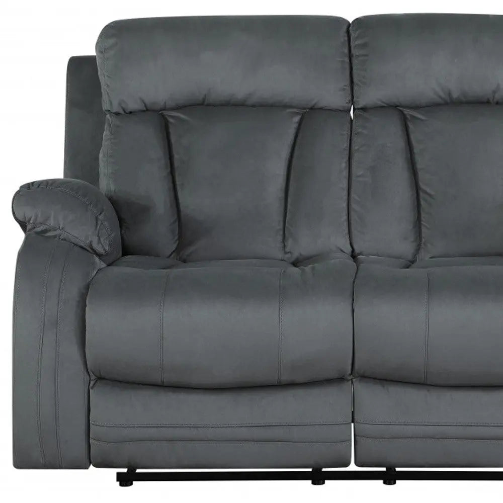 40" Modern Grey Fabric Loveseat Homeroots Living Room