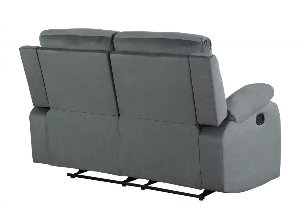 40" Modern Grey Fabric Loveseat Homeroots Living Room