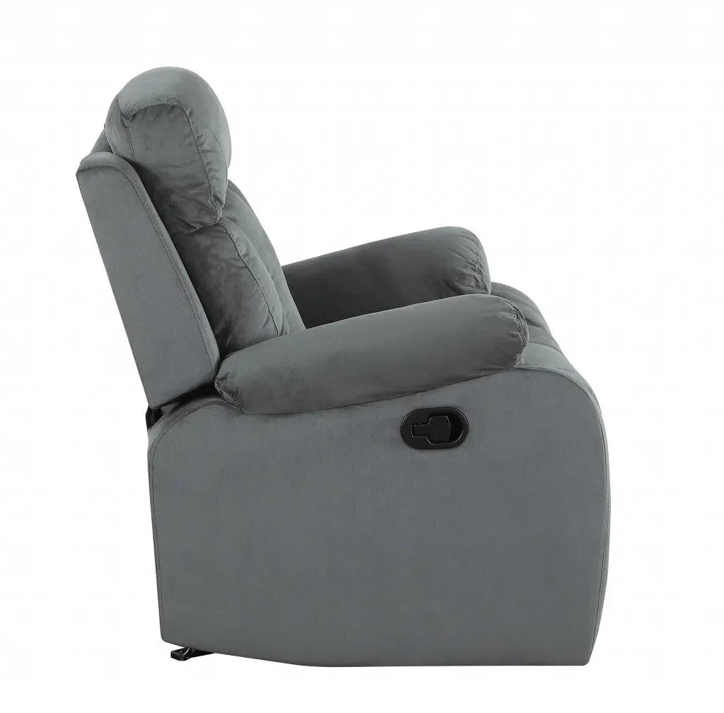 40" Modern Grey Fabric Loveseat Homeroots Living Room
