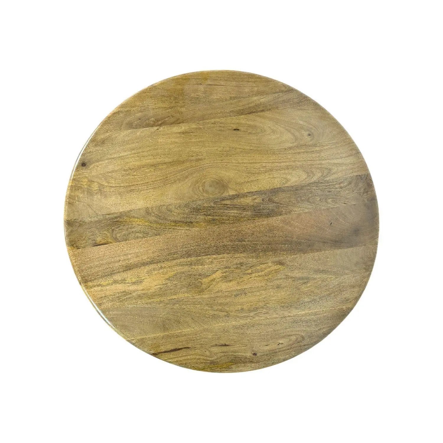 40" Natural Solid Wood Round Drum Coffee Table Homeroots Living Room