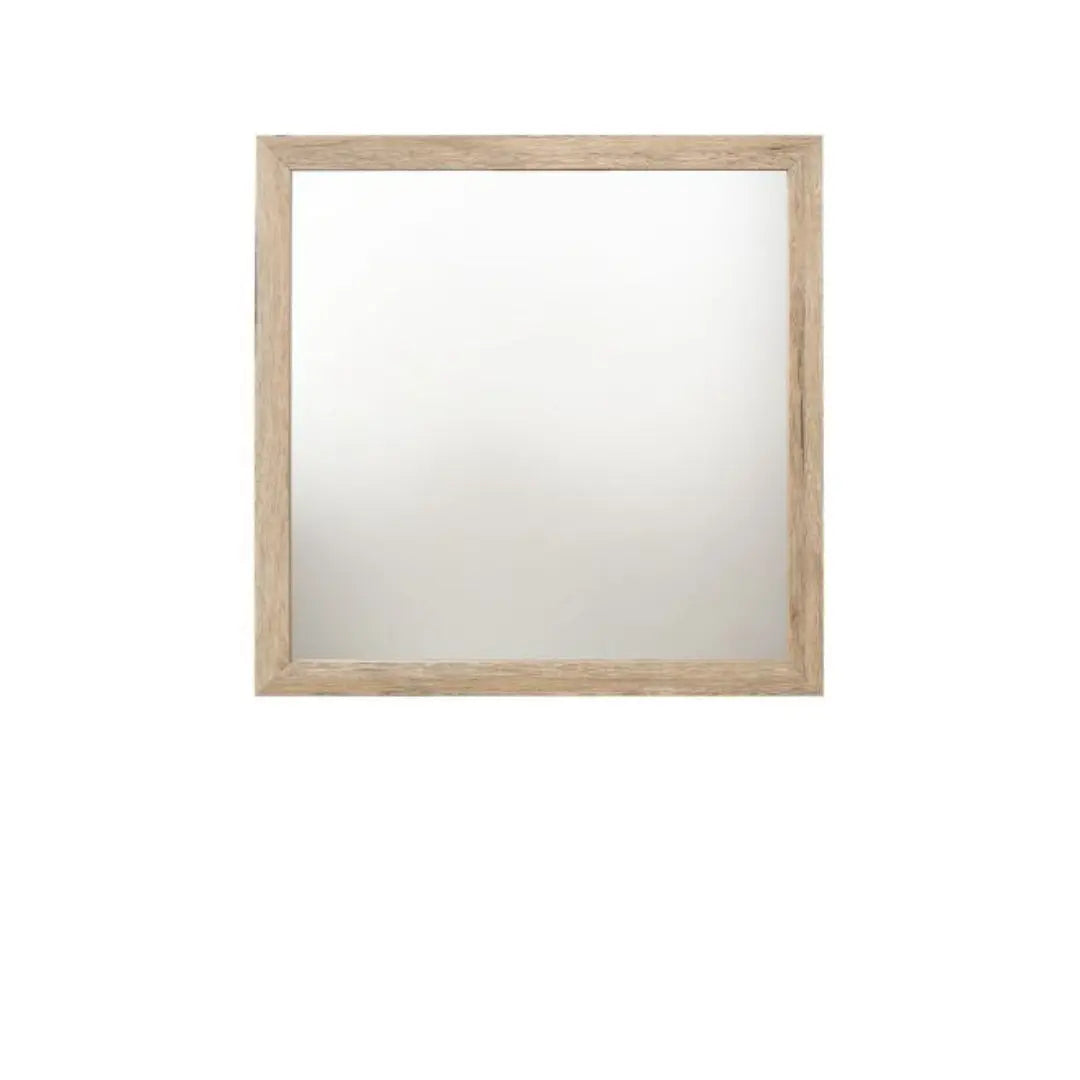 40" Natural Square Wood Framed Accent Mirror Homeroots Bed & Bath