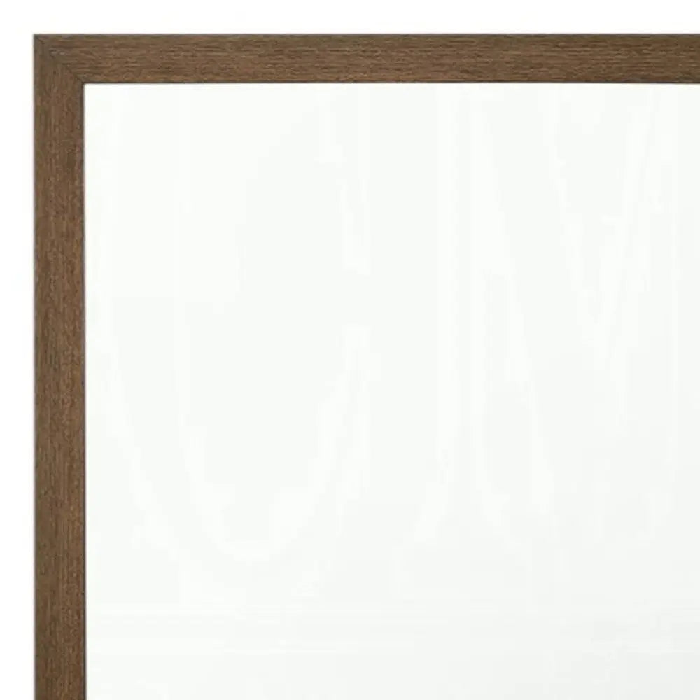 40" Square Wood Framed Accent Mirror Homeroots Bed & Bath