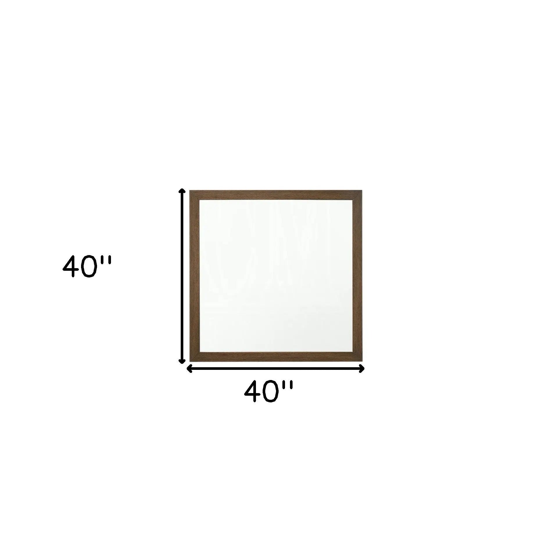 40" Square Wood Framed Accent Mirror Homeroots Bed & Bath
