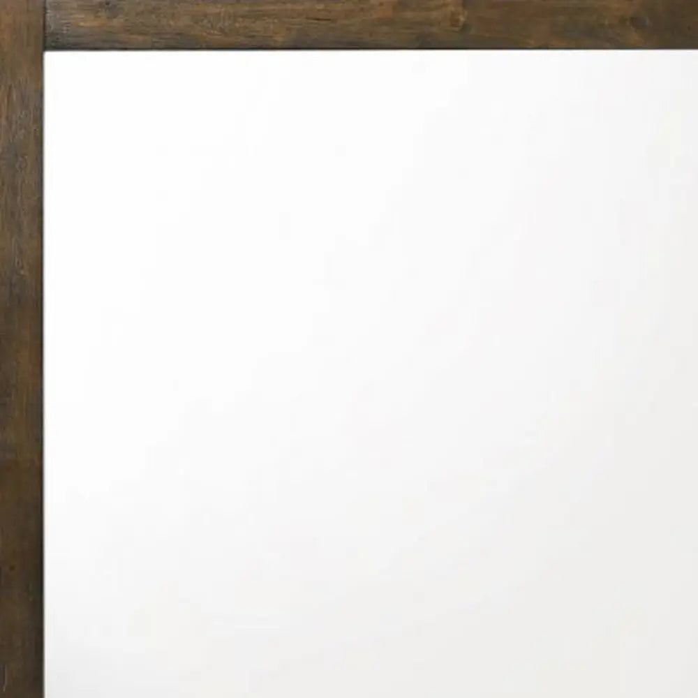 40" Square Wood Framed Mounted Dresser Mirror Homeroots Bed & Bath