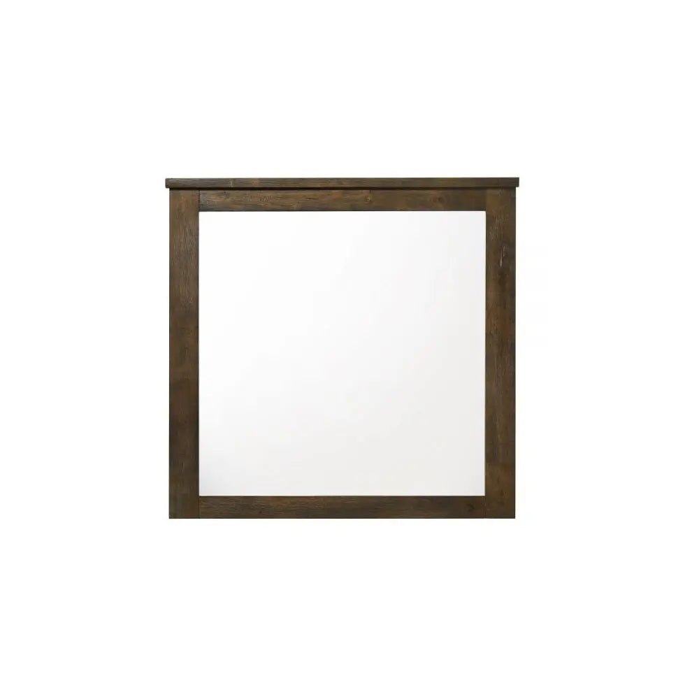40" Square Wood Framed Mounted Dresser Mirror Homeroots Bed & Bath