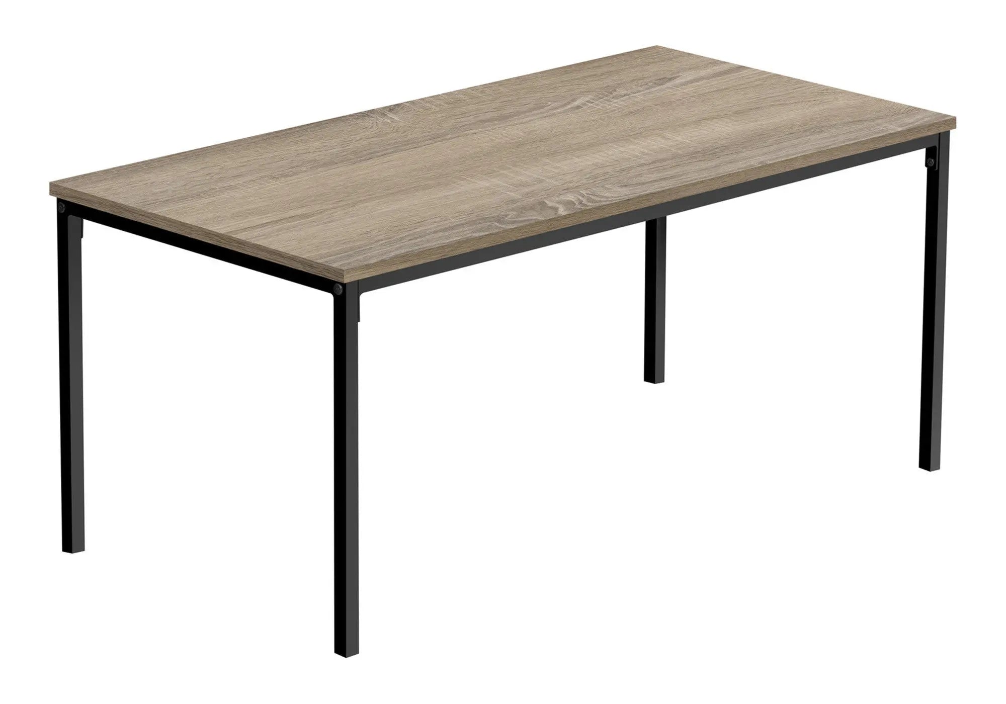 40" Taupe And Black Metal Coffee Table Homeroots Living Room