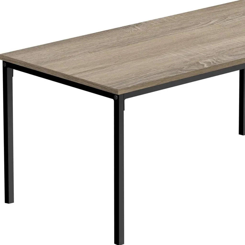 40" Taupe And Black Metal Coffee Table Homeroots Living Room