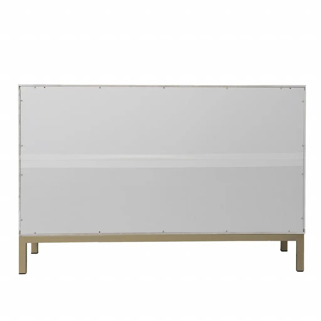 40" White Carved Geometric Sideboard with Two Doors Homeroots Kitchen & Dining