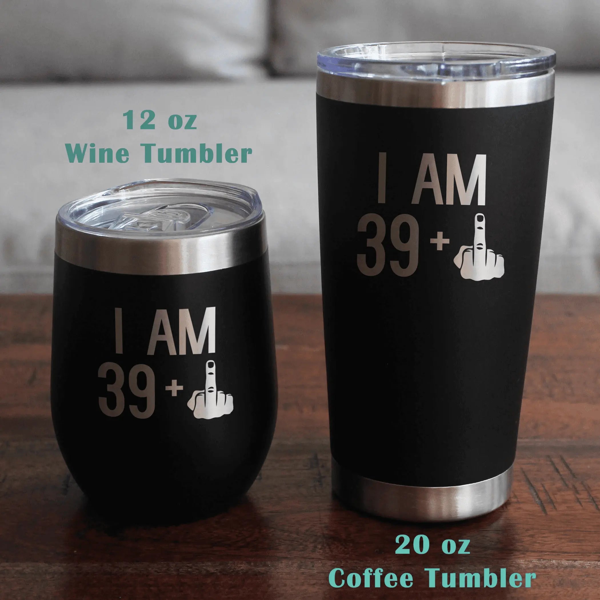 40th Birthday Gifts - 39 Middle Finger Pint Glass for Beer Bevvee