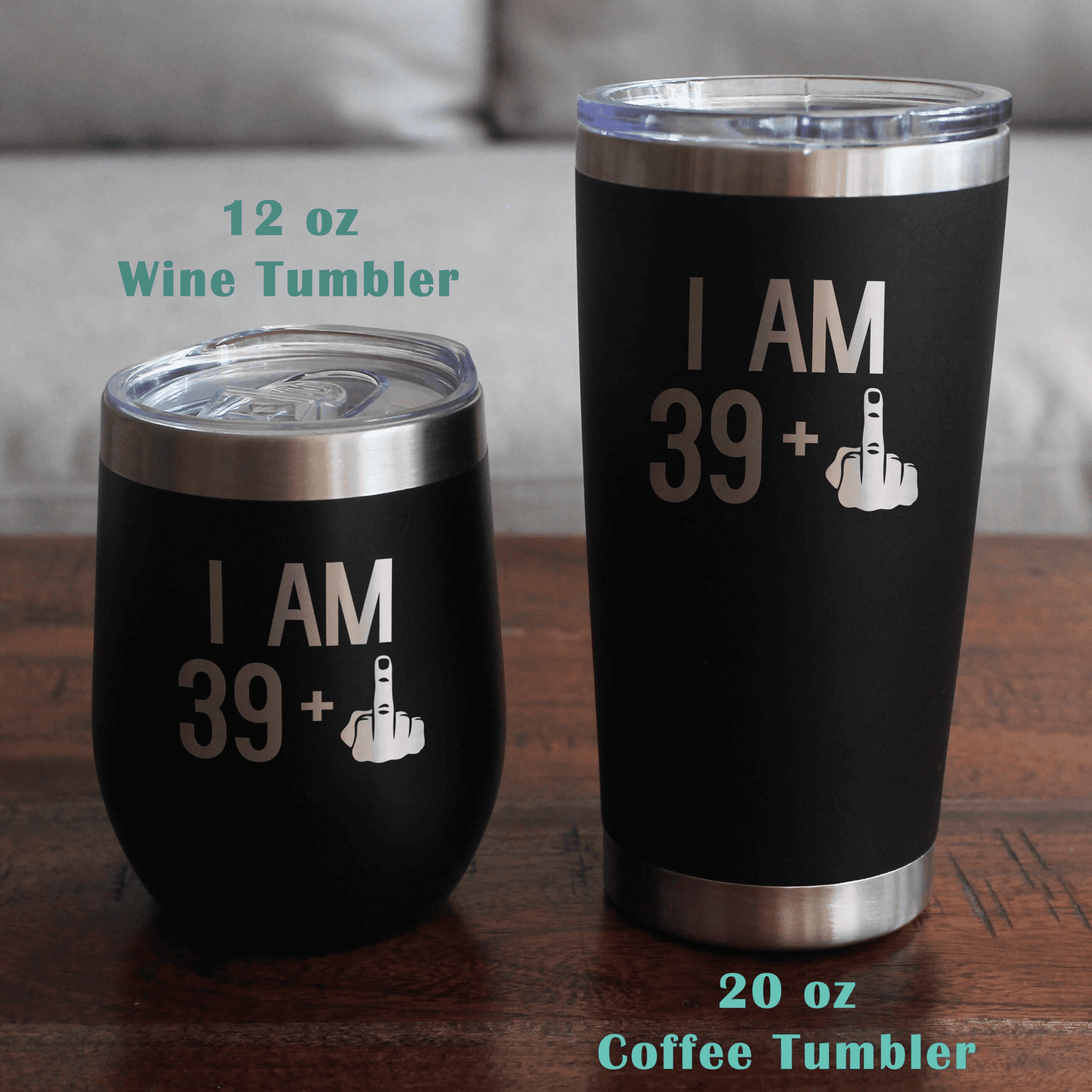 40th Birthday Gifts - 39 Middle Finger Pint Glass for Beer Bevvee