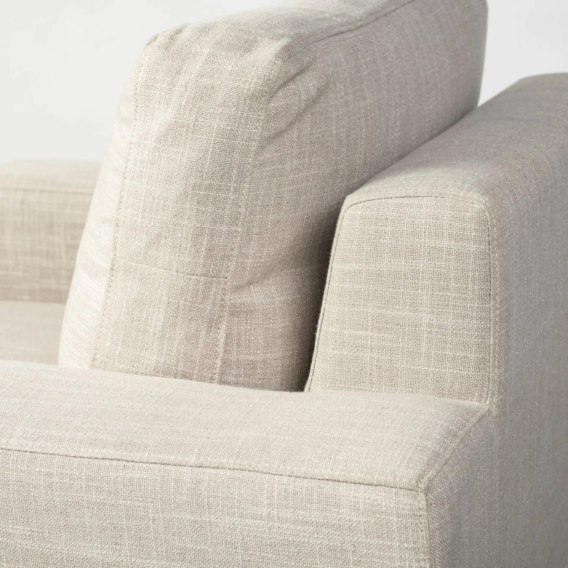 41" Cream and Black Fabric Arm Chair Homeroots Living Room