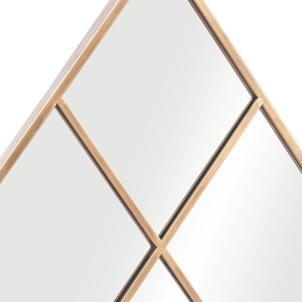41" Gold Diamond Steel Framed Accent Mirror - GreatEagleInc