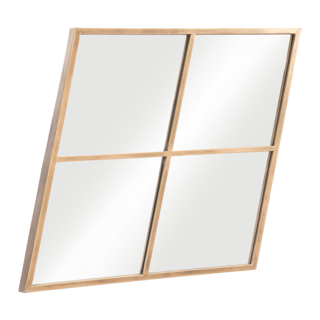 41" Gold Diamond Steel Framed Accent Mirror - GreatEagleInc