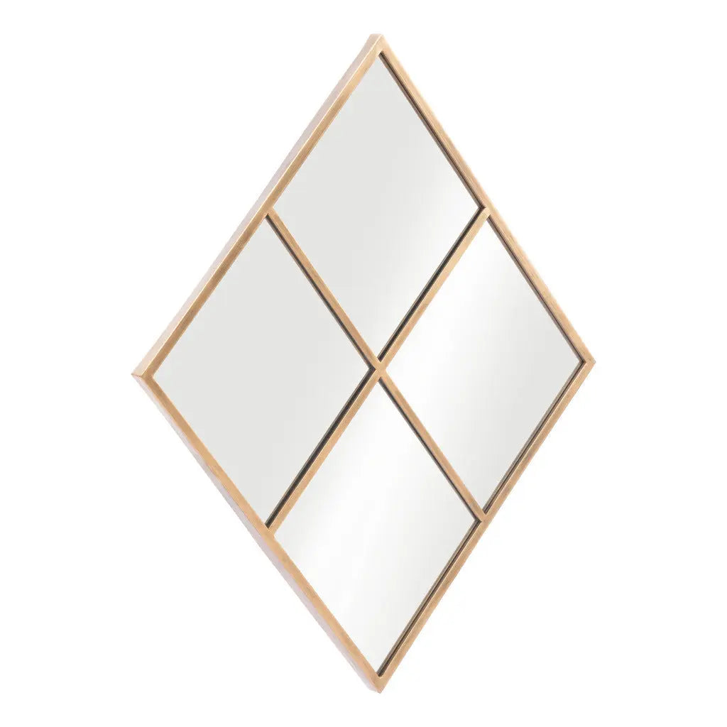 41" Gold Diamond Steel Framed Accent Mirror - GreatEagleInc