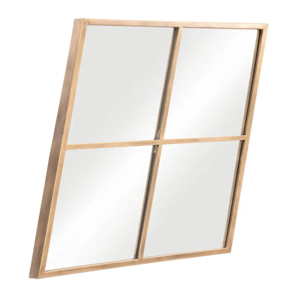 41" Gold Diamond Steel Framed Accent Mirror - GreatEagleInc