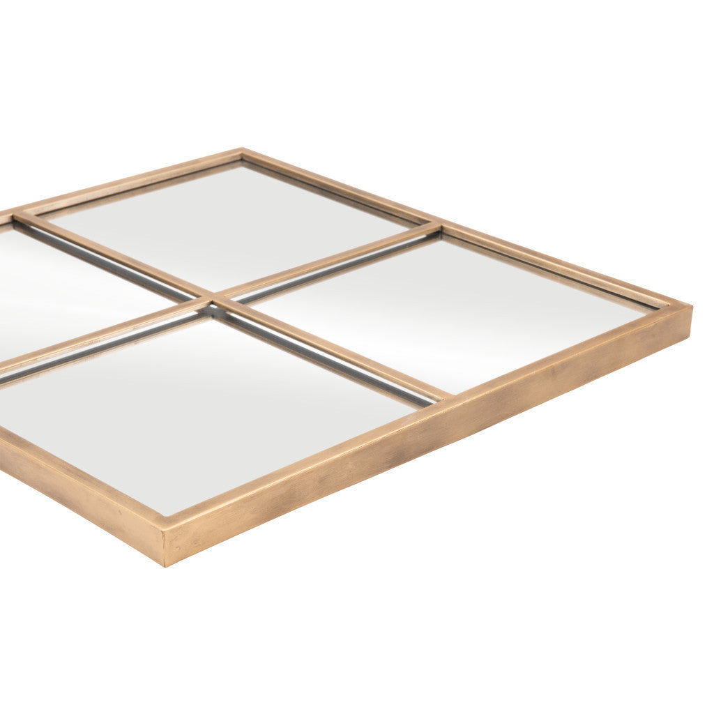 41" Gold Diamond Steel Framed Accent Mirror - GreatEagleInc