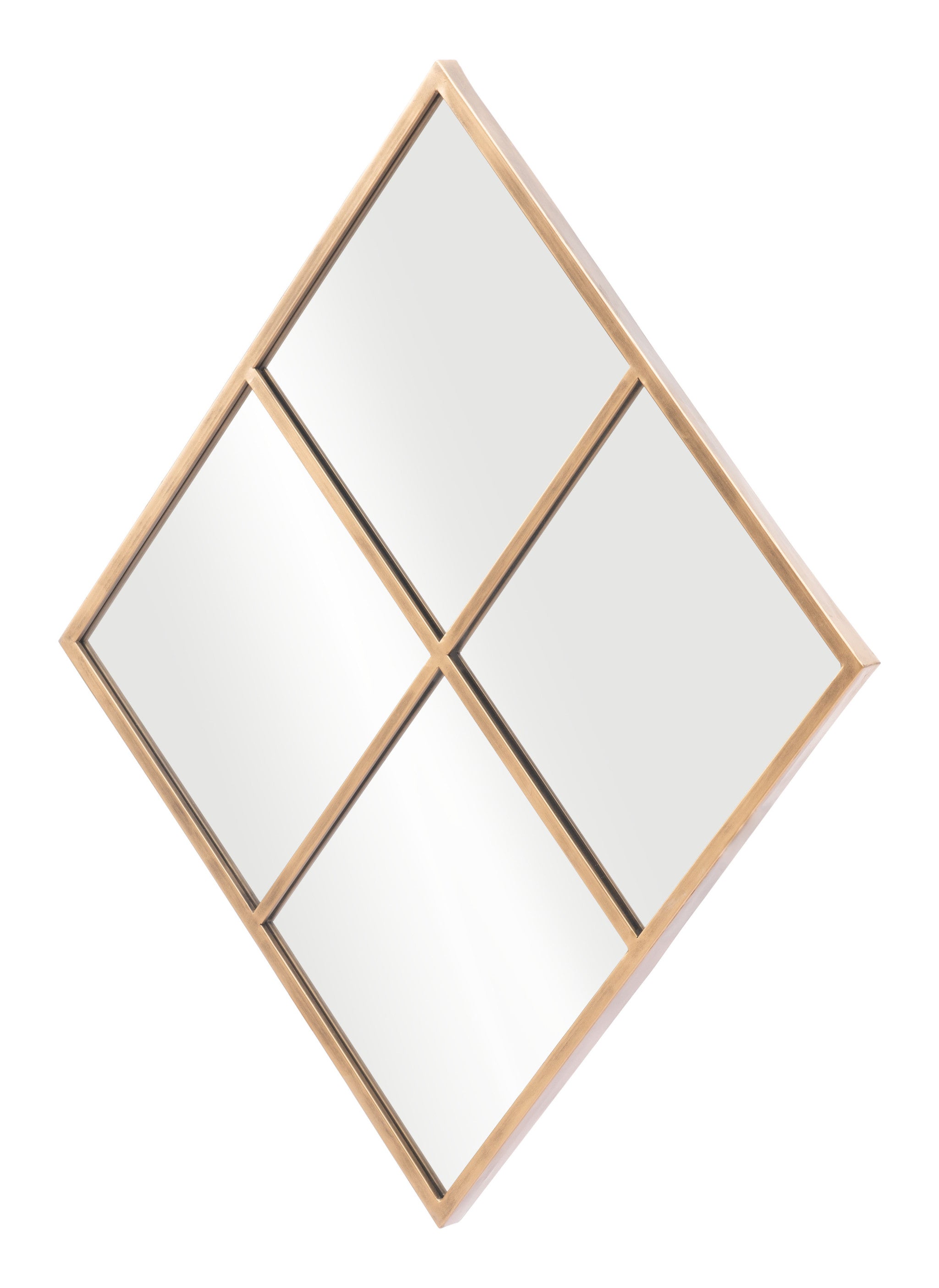 41" Gold Diamond Steel Framed Accent Mirror - GreatEagleInc