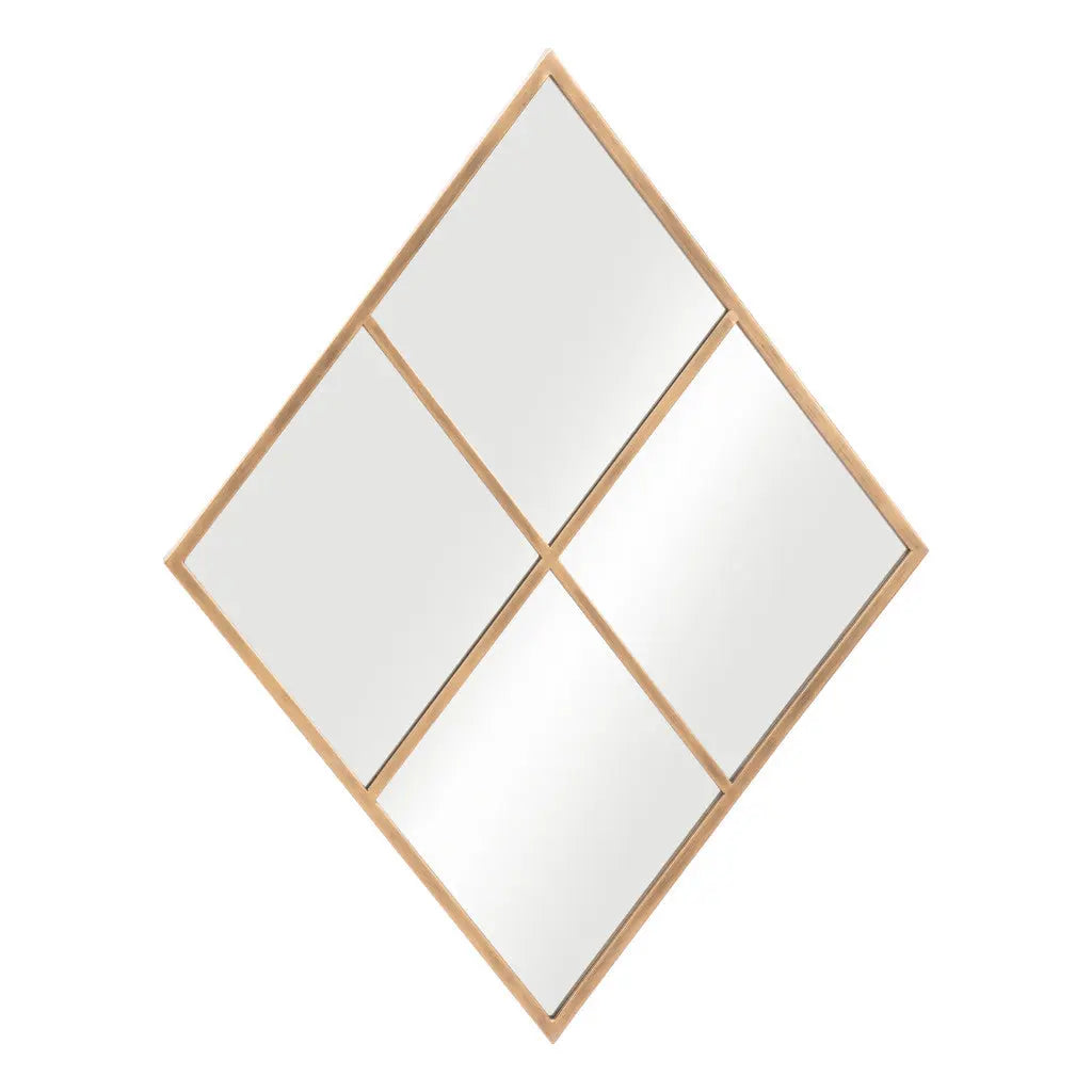 41" Gold Diamond Steel Framed Accent Mirror - GreatEagleInc