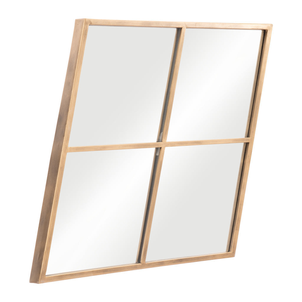 41" Gold Diamond Steel Framed Accent Mirror - GreatEagleInc