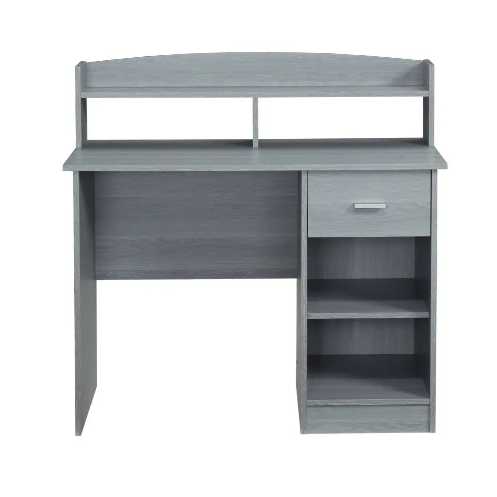41" Gray Wood Writing Desk Homeroots