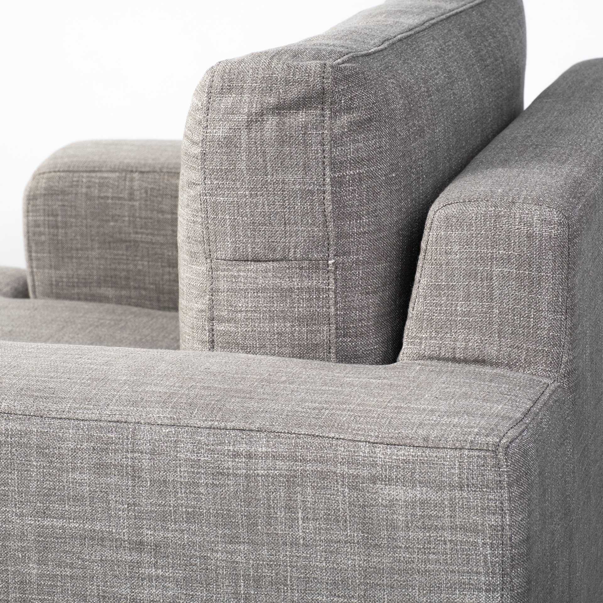 41" Gray and Black Fabric Club Chair Homeroots Living Room
