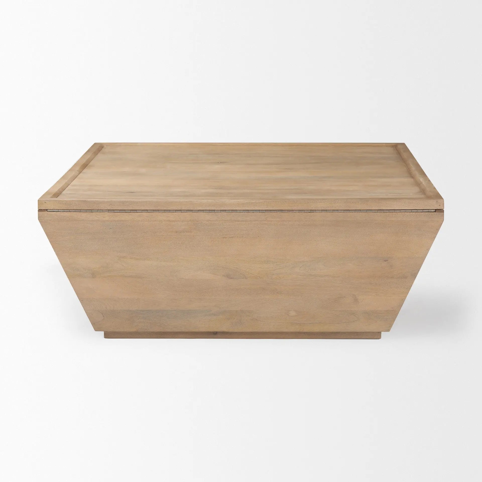 41" Gray and Brown Solid Wood Square Lift Top Solid Coffee Table Homeroots Living Room