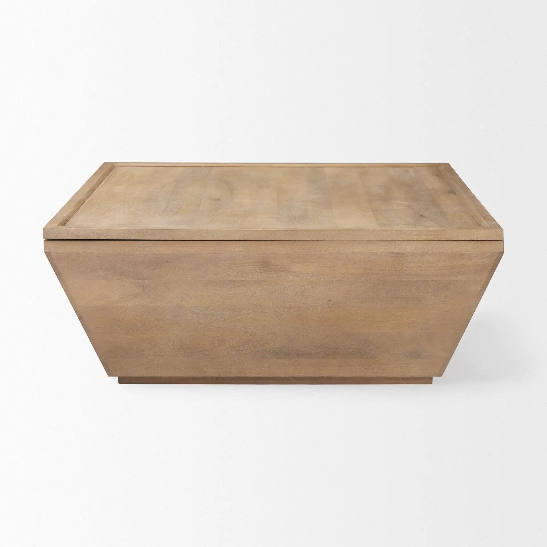 41" Gray and Brown Solid Wood Square Lift Top Solid Coffee Table Homeroots Living Room