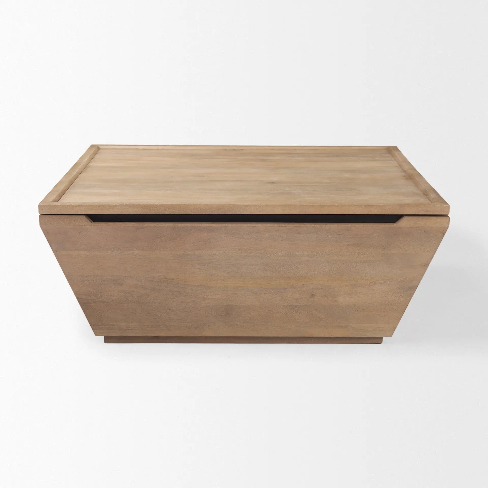 41" Gray and Brown Solid Wood Square Lift Top Solid Coffee Table Homeroots Living Room