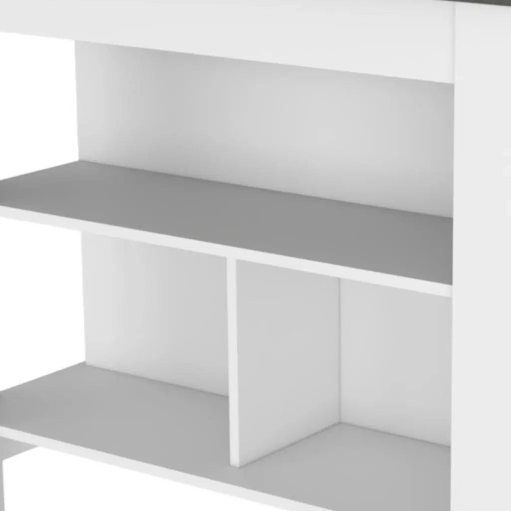 41" Gray and White Wood Kitchen Island Set With Storage Homeroots Kitchen & Dining