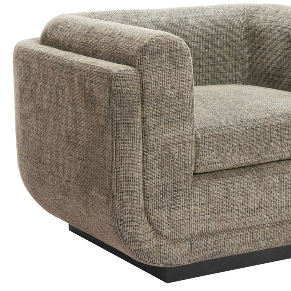 41" Green and Black Upholstered Arm Chair Homeroots Living Room