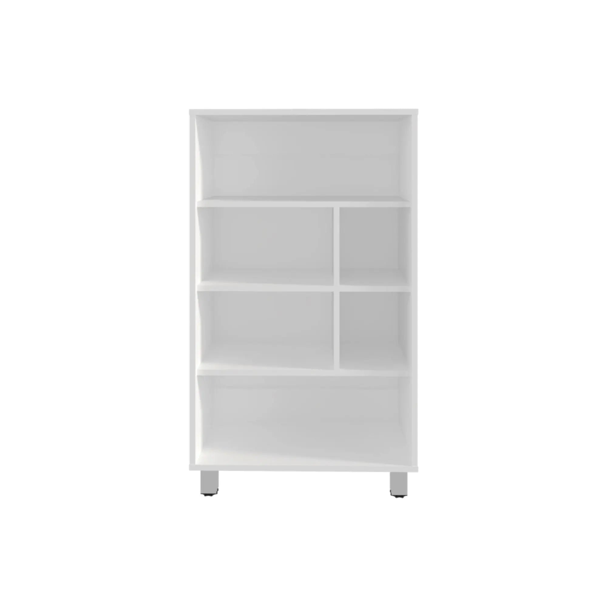 41" White Wood Four Tier Bookcase Homeroots Office