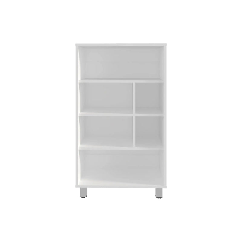 41" White Wood Four Tier Bookcase Homeroots Office