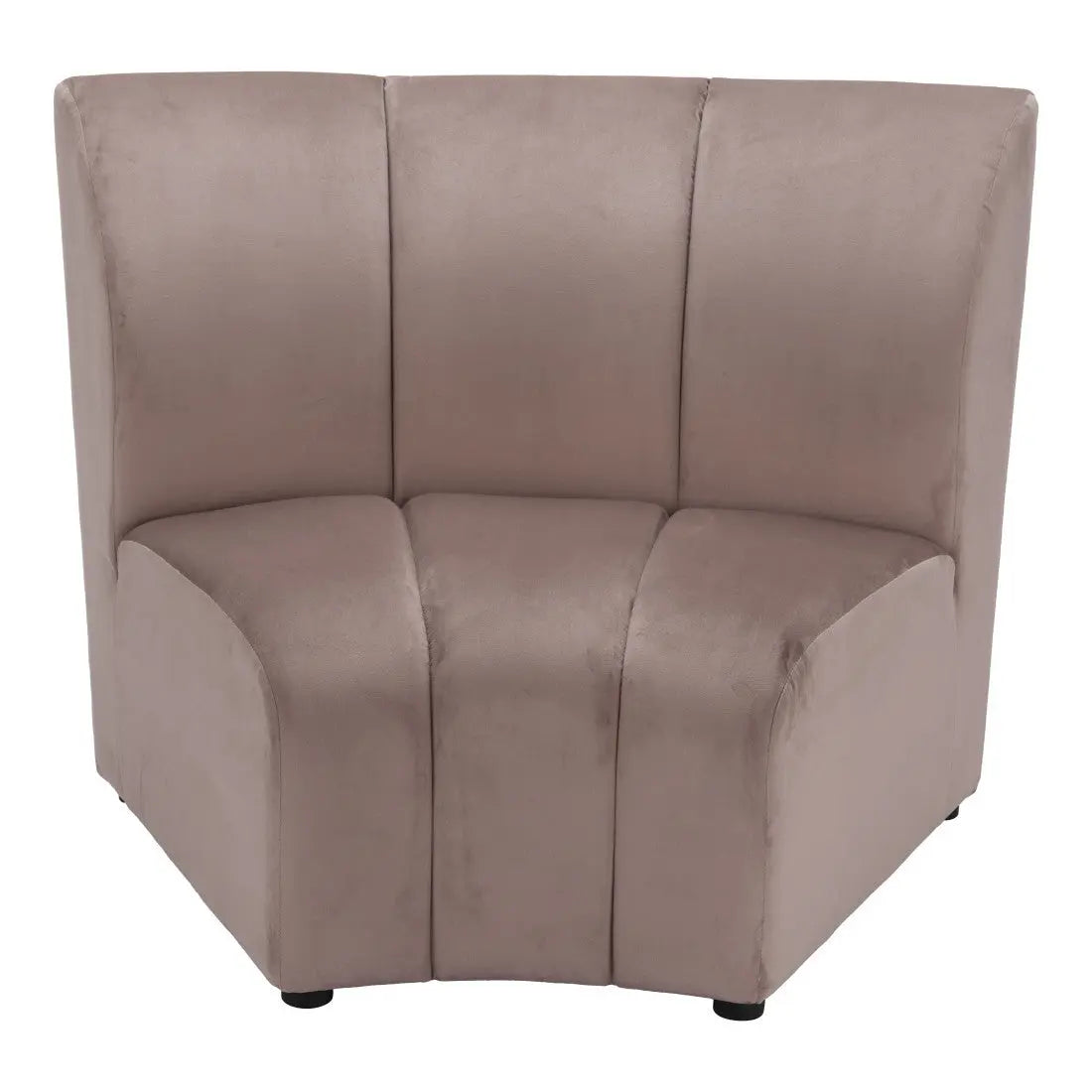42" Beige Velvet Modular Sofa Homeroots Living Room