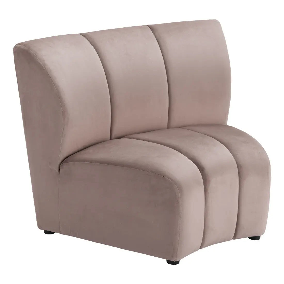 42" Beige Velvet Modular Sofa Homeroots Living Room