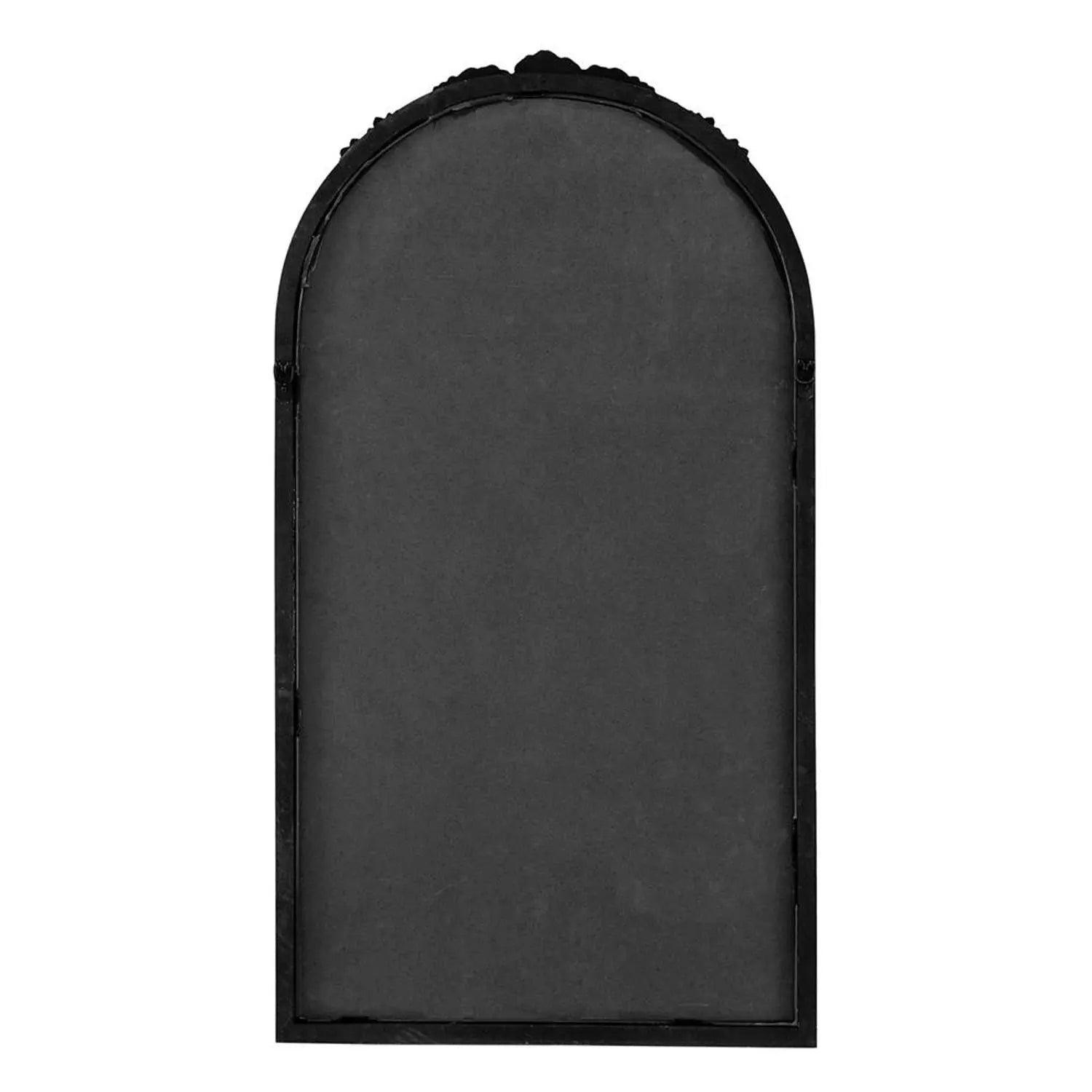 42" Black Crowned Top Antiqued Glass Arch Framed Accent Mirror Homeroots Bed & Bath