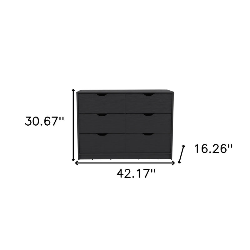 42" Black Four Drawer Dresser Homeroots Bed & Bath