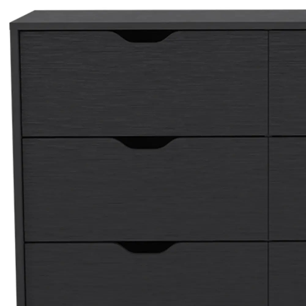 42" Black Four Drawer Dresser Homeroots Bed & Bath