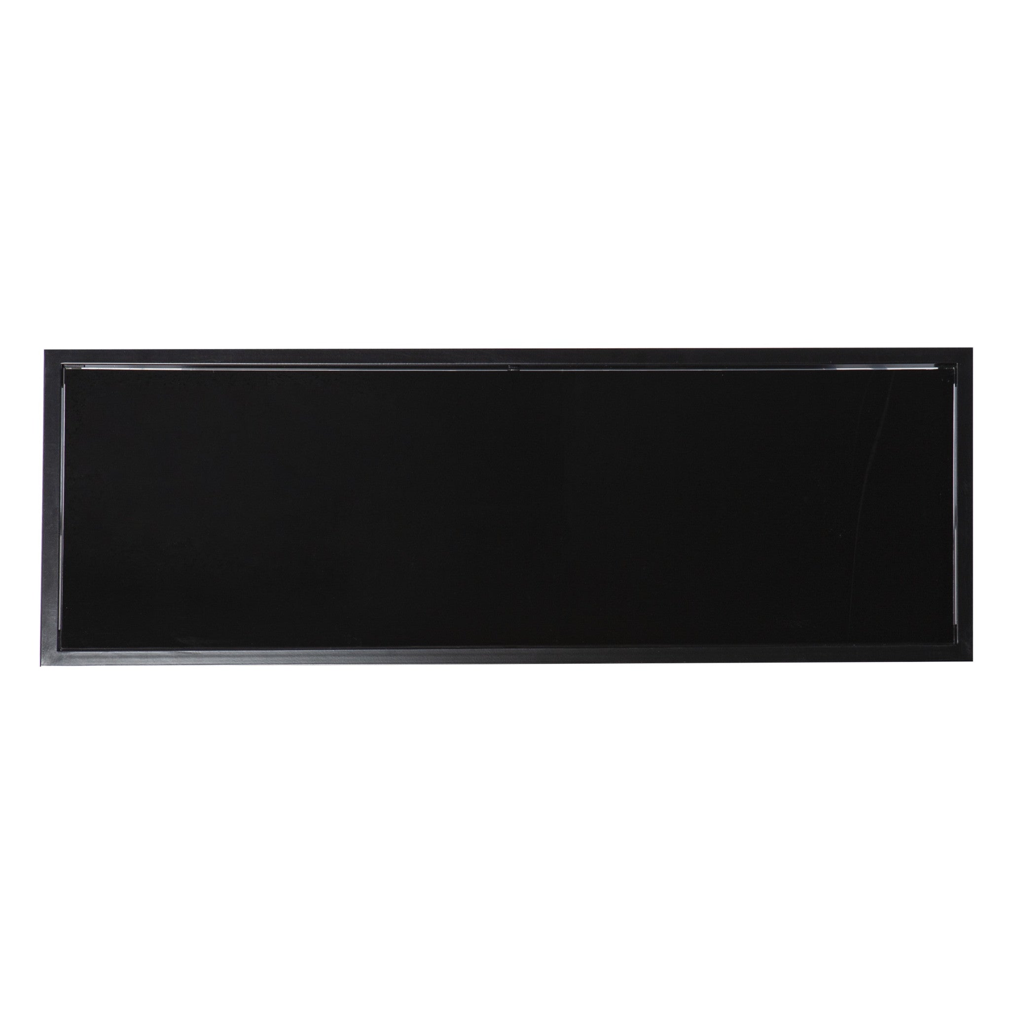 42" Black Glass Frame Console Table With Shelves Homeroots Living Room
