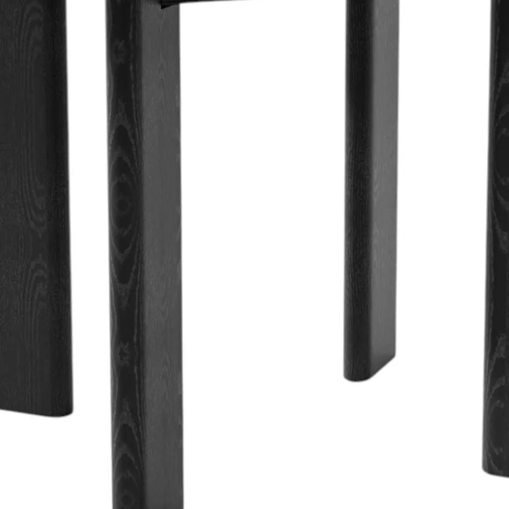 42" Black Solid Wood Round Top Dining Table Homeroots Kitchen & Dining