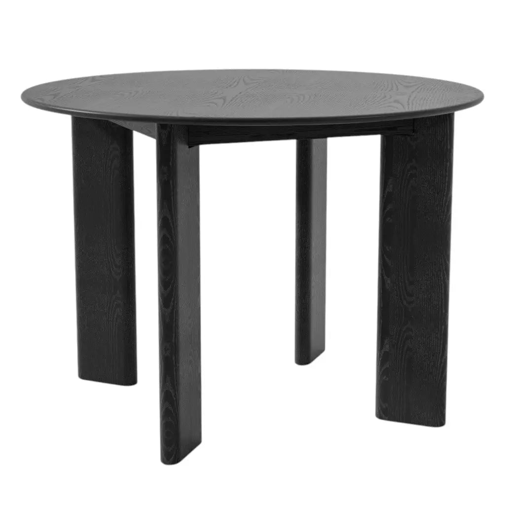 42" Black Solid Wood Round Top Dining Table Homeroots Kitchen & Dining